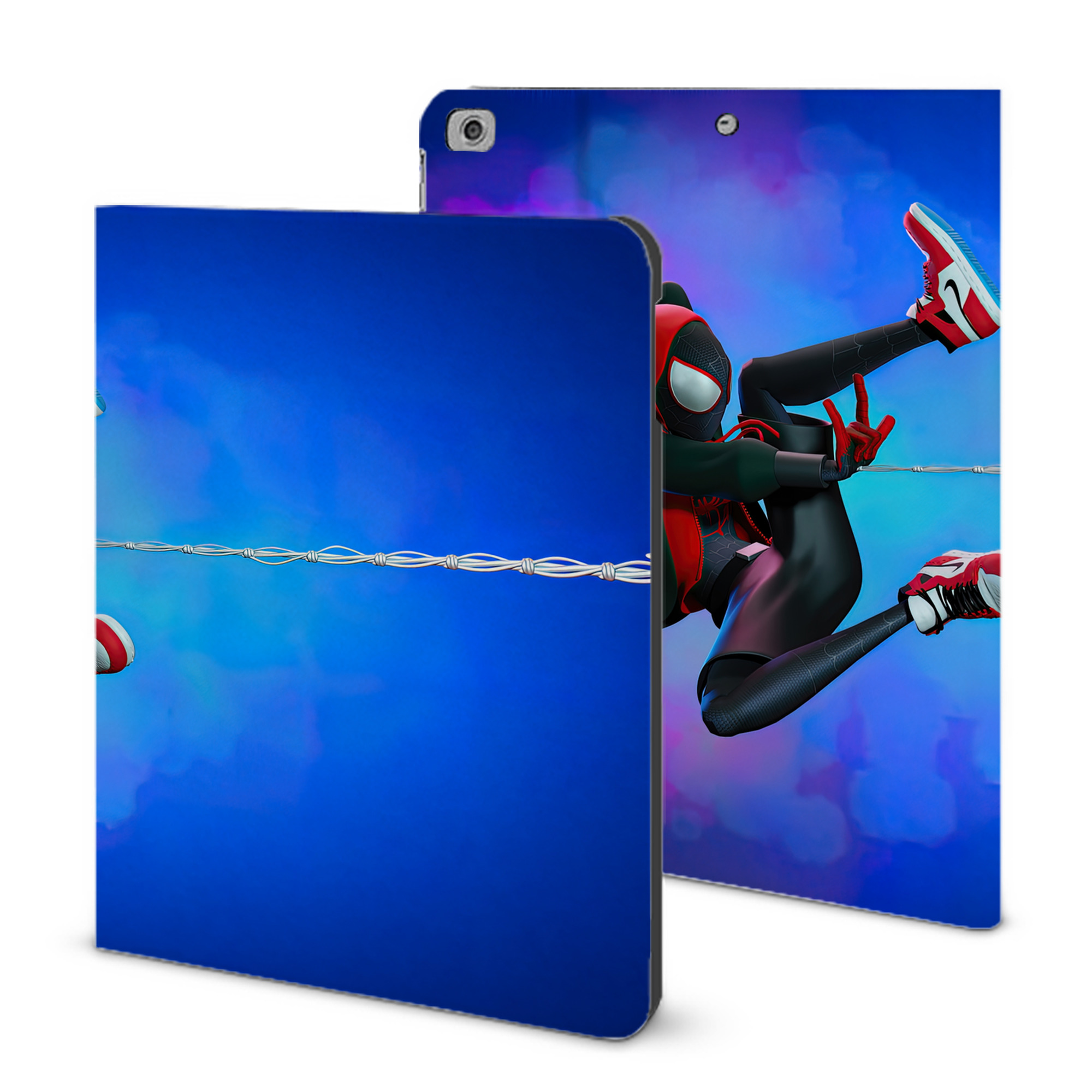 （画像用） Spider Man スパイダーマン IPad ケース ブック型 PUレザー TPU 耐衝撃 軽量 薄型 ペン収納なし 全面保護 IPad 各モデル対応